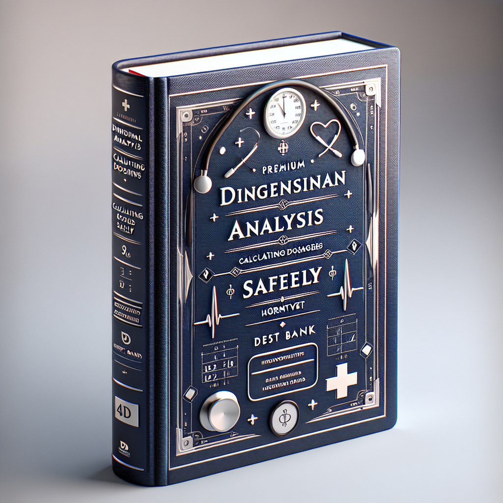 Dimensional Analysis Calculating Dosages Safely 3rd Edition Horntvedt Test Bank