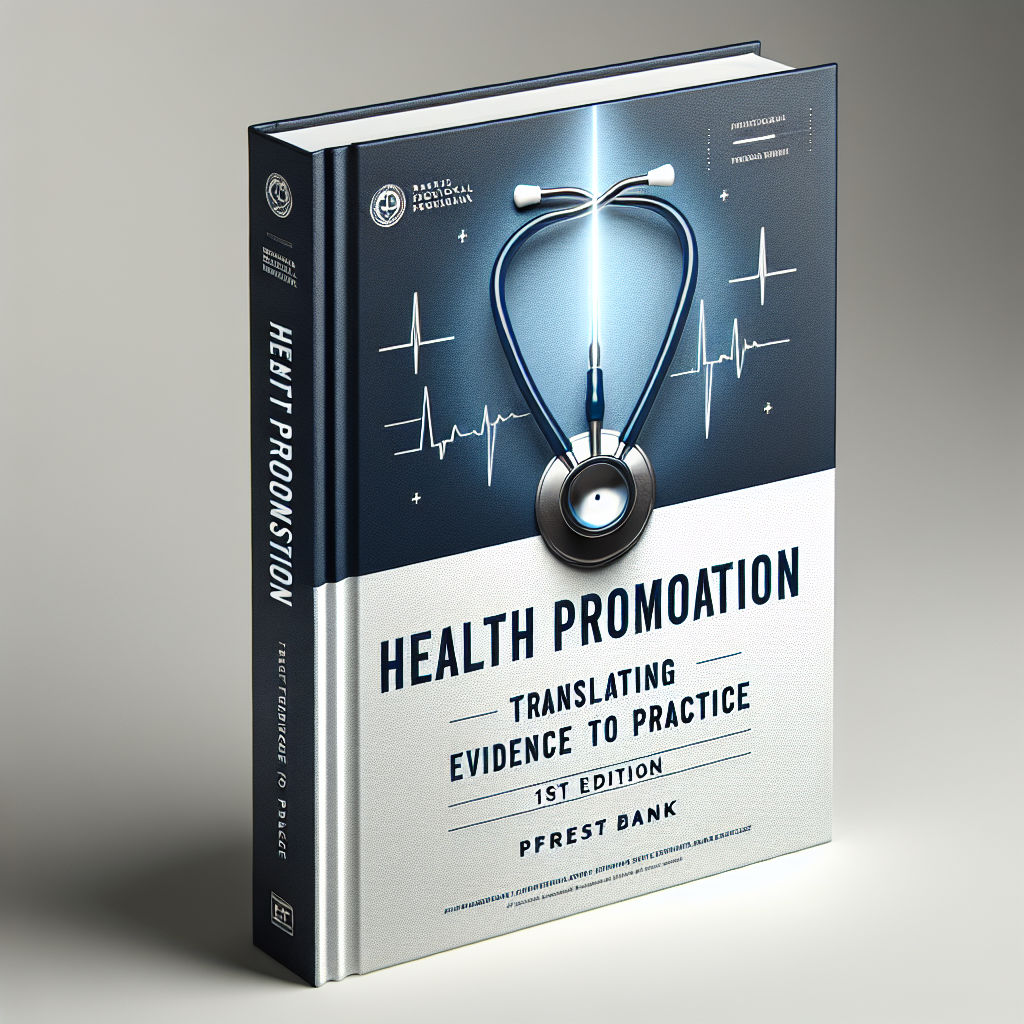 Health Promotion Translating Evidence to Practice 1st Edition Frenn Test Bank